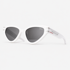 White sunglasses — three-quarter view