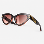 Brown gradient sunglasses — three-quarter view