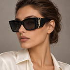 Saint Laurent Blaze SL Sunglasses — editorial portrait