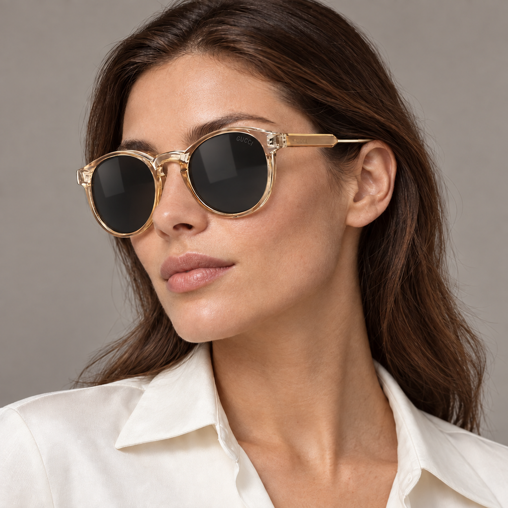 Gucci Square Sunglasses for Women — editorial portrait
