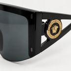 Versace Icon Shield Sunglasses — temple detail