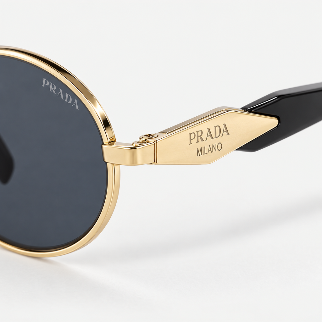 Prada Eclipse Sunglasses — temple detail