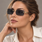 Cartier Square Sunglasses — editorial portrait