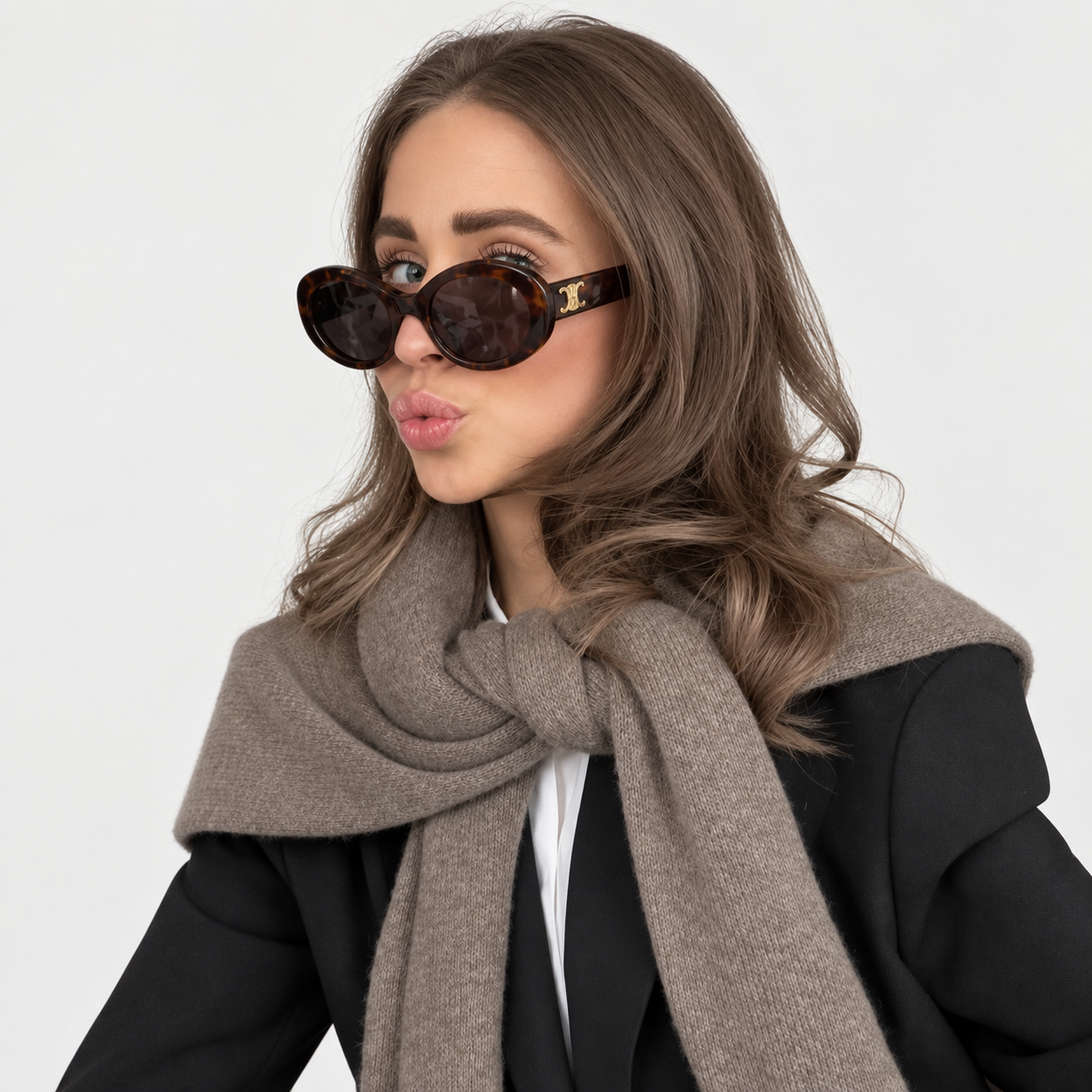 Celine Triomphe 40194 U 01A Sunglasses — studio view 6