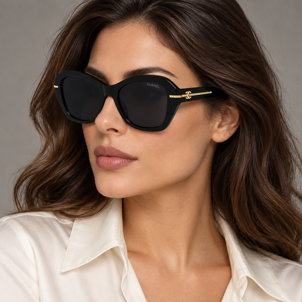 Chanel Vogue Sunglasses — editorial portrait