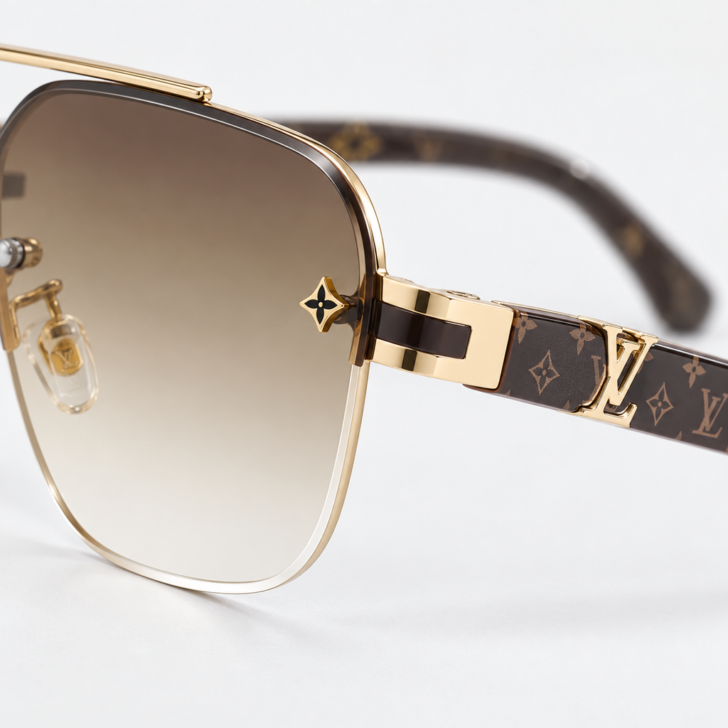 Louis Vuitton Véroux Sunglasses — temple detail